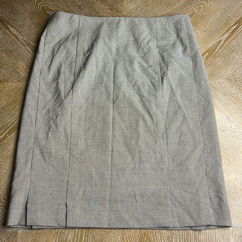 AKRIS PUNTO Black White Gingham Skirt 10